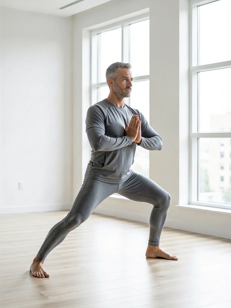 Mann beim Yoga-Training